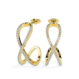 Infinity Loop Drop Earrings (with Screw)