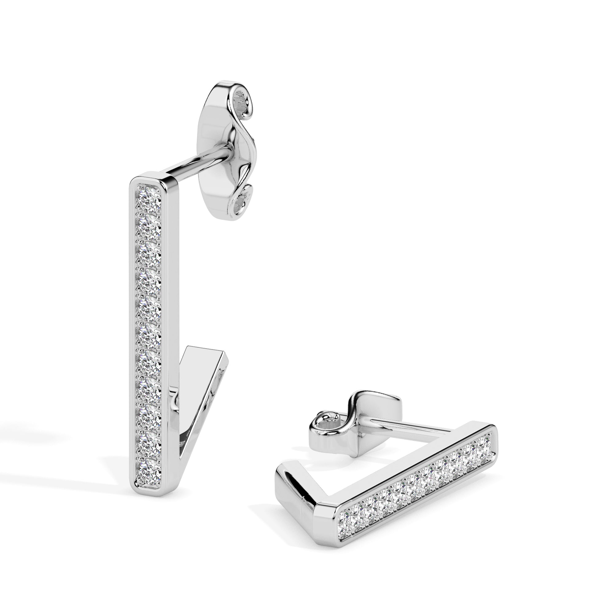 Sleek Bar Drop Earrings (with Screw)