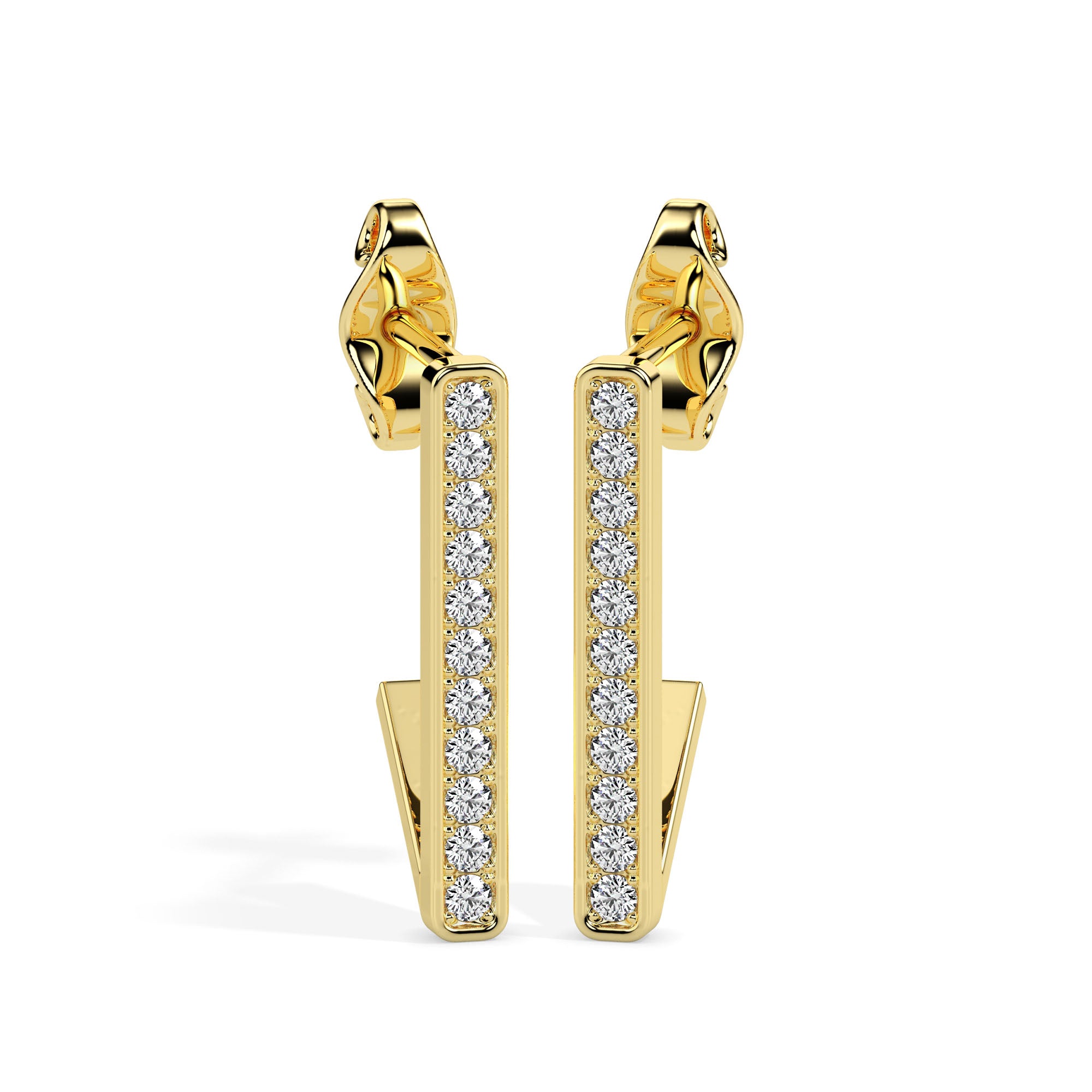 Sleek Bar Drop Earrings (with Screw)