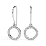 Dazzling Circle Drop Earrings (with Screw)