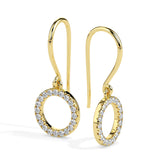 Dazzling Circle Drop Earrings (with Screw)