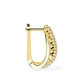 Elegant Crossover Diamond Hoop Earrings