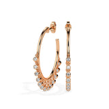 Double Row Glam Hoop Earrings (with Screw)