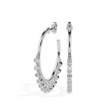 Double Row Glam Hoop Earrings (with Screw)