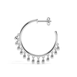 Double Row Glam Hoop Earrings (with Screw)