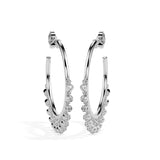 Double Row Glam Hoop Earrings (with Screw)