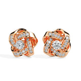 Radiant Knot Stud Earrings (with Screw)