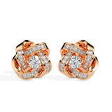 Radiant Knot Stud Earrings (with Screw)