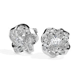 Radiant Knot Stud Earrings (with Screw)