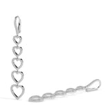 Cascading Heart Drop Earrings