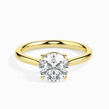 Classic Solitaire Ring with Cathedral Setting