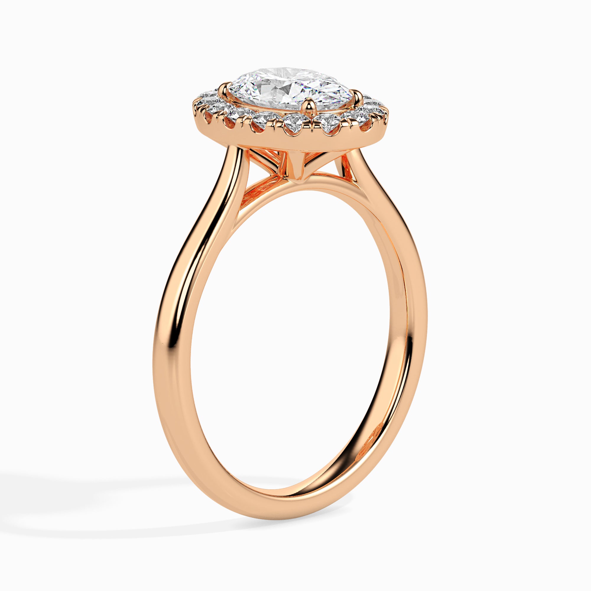 Oval Halo Engagement Ring