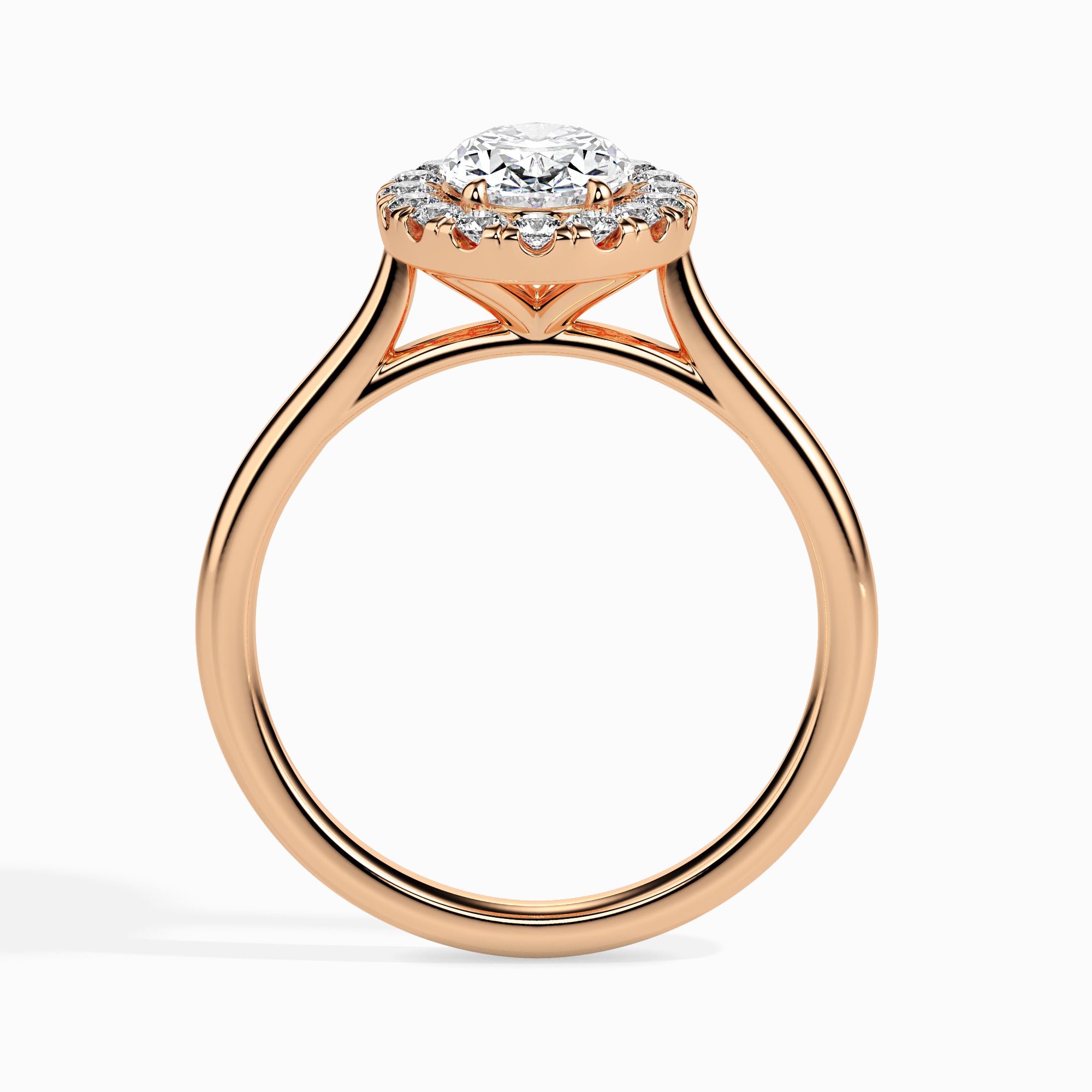 Oval Halo Engagement Ring