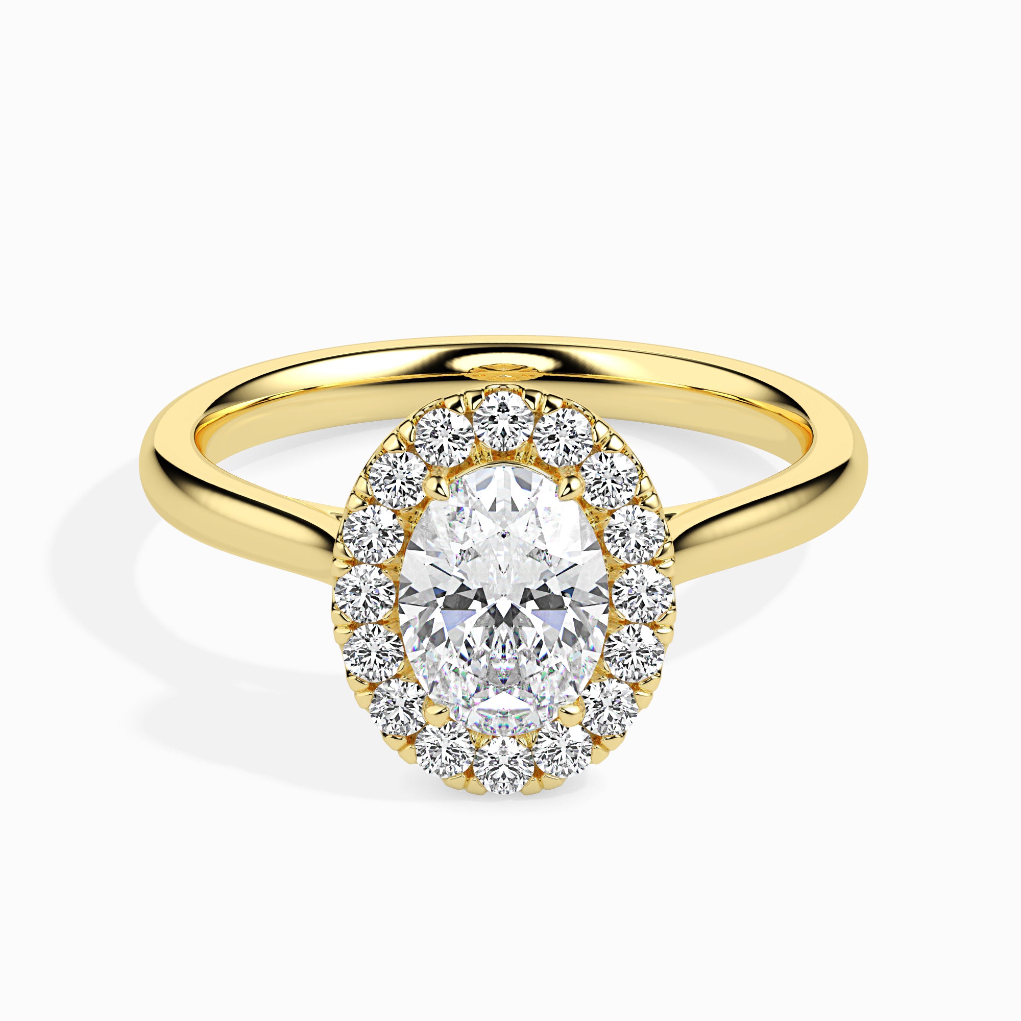 Oval Halo Engagement Ring