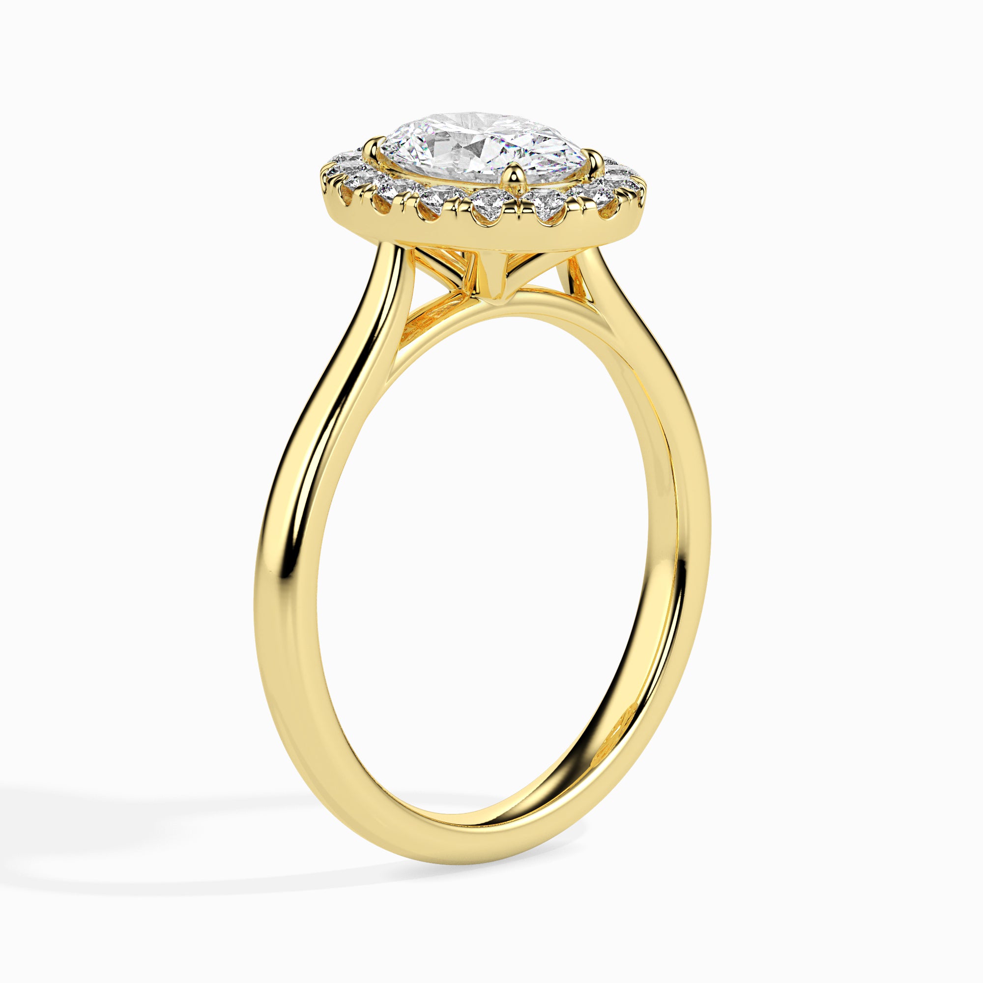 Oval Halo Engagement Ring