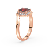 Regal Radiance Square Halo Ring