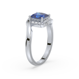 Regal Radiance Square Halo Ring