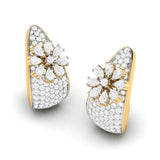 Floral Cluster Pavé Diamond Earrings (with Screw)