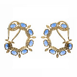 Floral Elegance Hoop Earrings (with Screw)