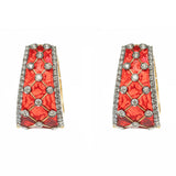 Radiant Mosaic Hoop Earrings (with Screw)