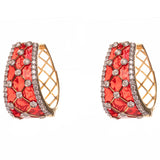 Radiant Mosaic Hoop Earrings (with Screw)