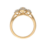 Timeless Triple Diamond Halo Ring