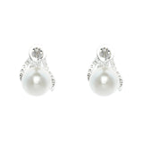 Graceful Teardrop Pearl Earrings (with Screw)