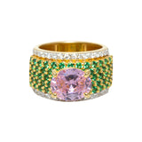 Exquisite Statement Ring with Center Gemstone