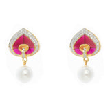 Teardrop Elegance Pearl Drop Earrings (with Screw)