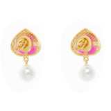 Teardrop Elegance Pearl Drop Earrings (with Screw)