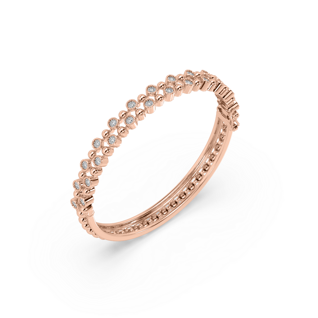 Double-Row Elegance Stone Bangle