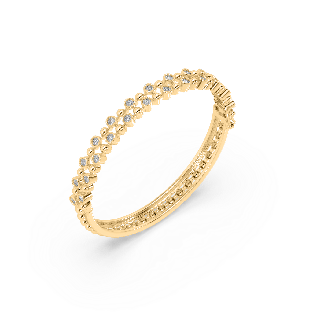 Double-Row Elegance Stone Bangle