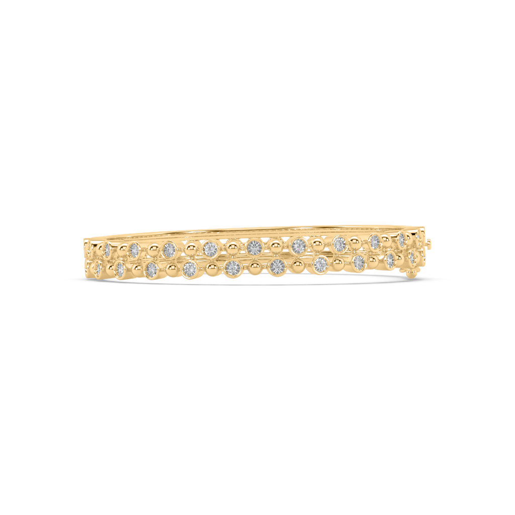 Double-Row Elegance Stone Bangle