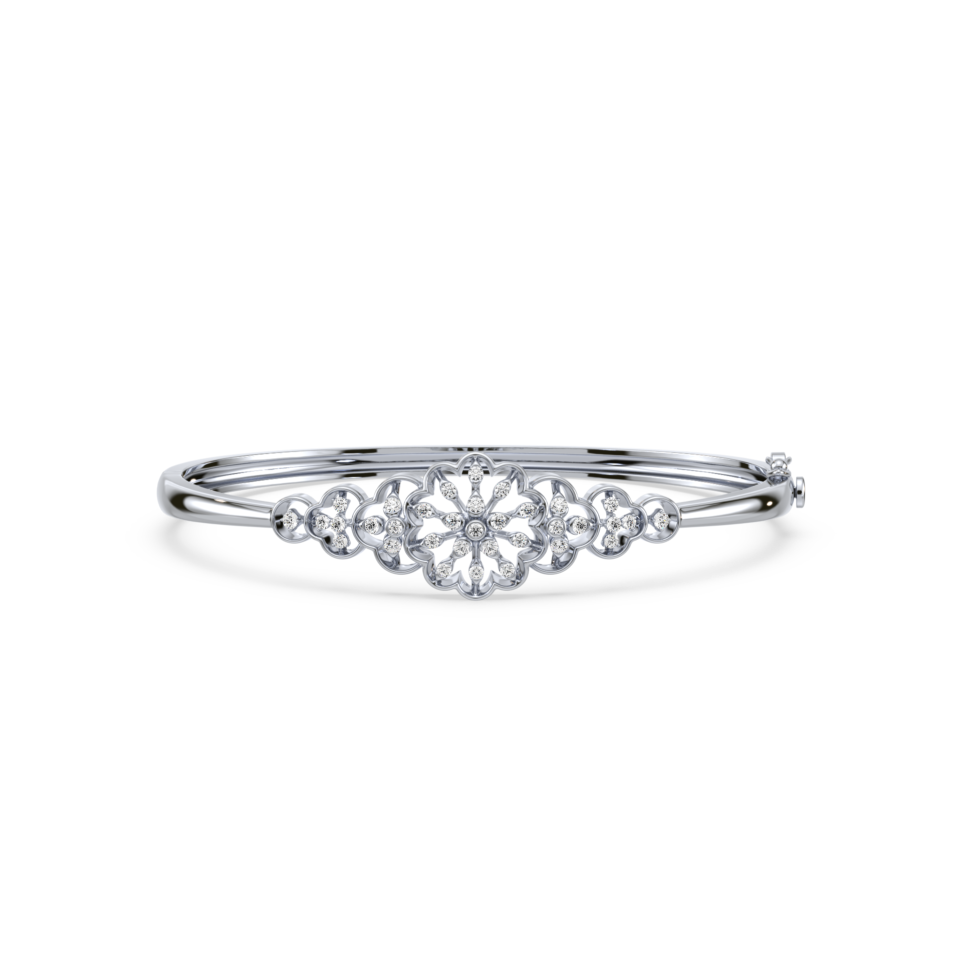 Floral Elegance Embellished Bangle