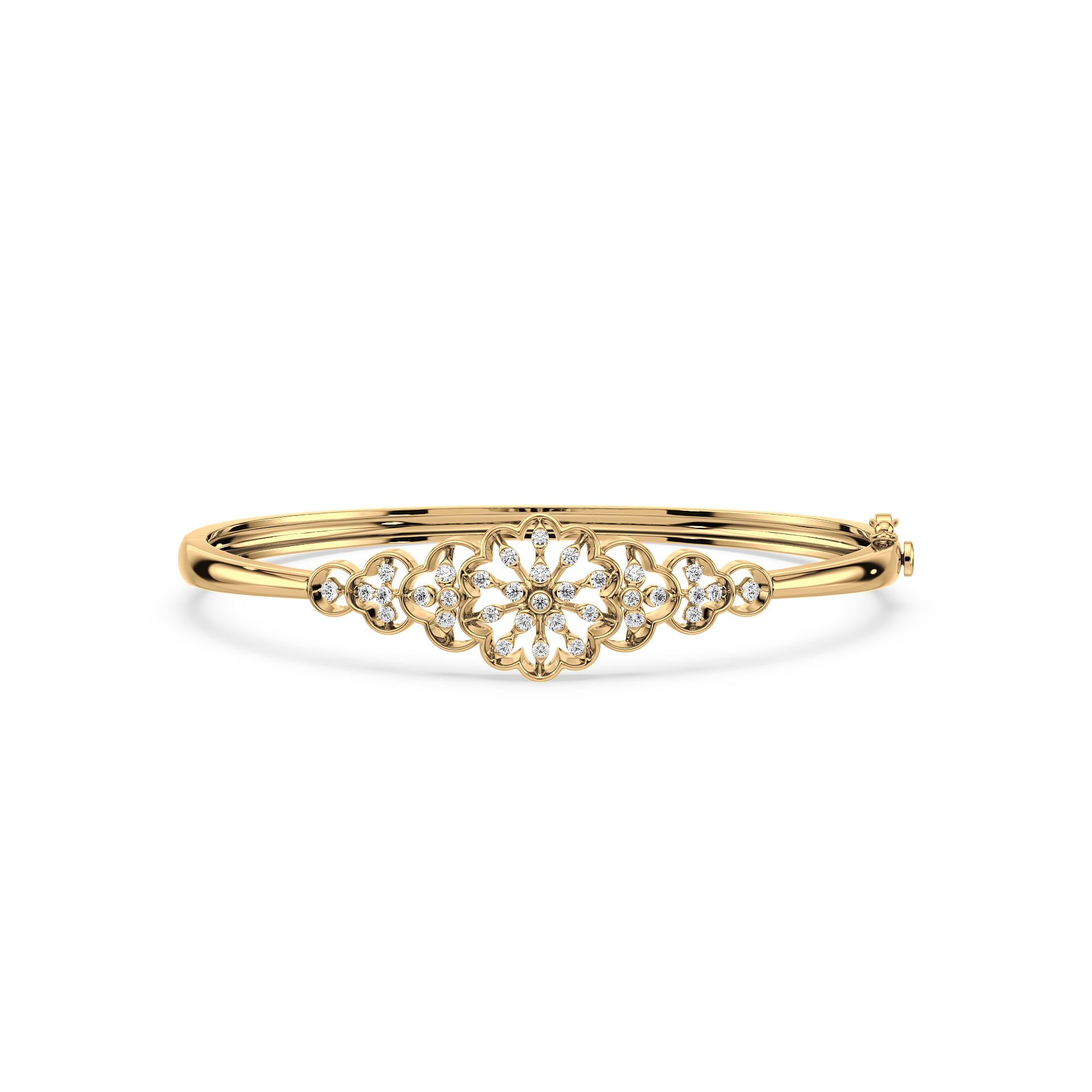 Floral Elegance Embellished Bangle