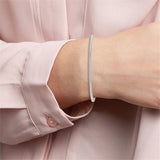 Sleek Solitaire Line Bangle