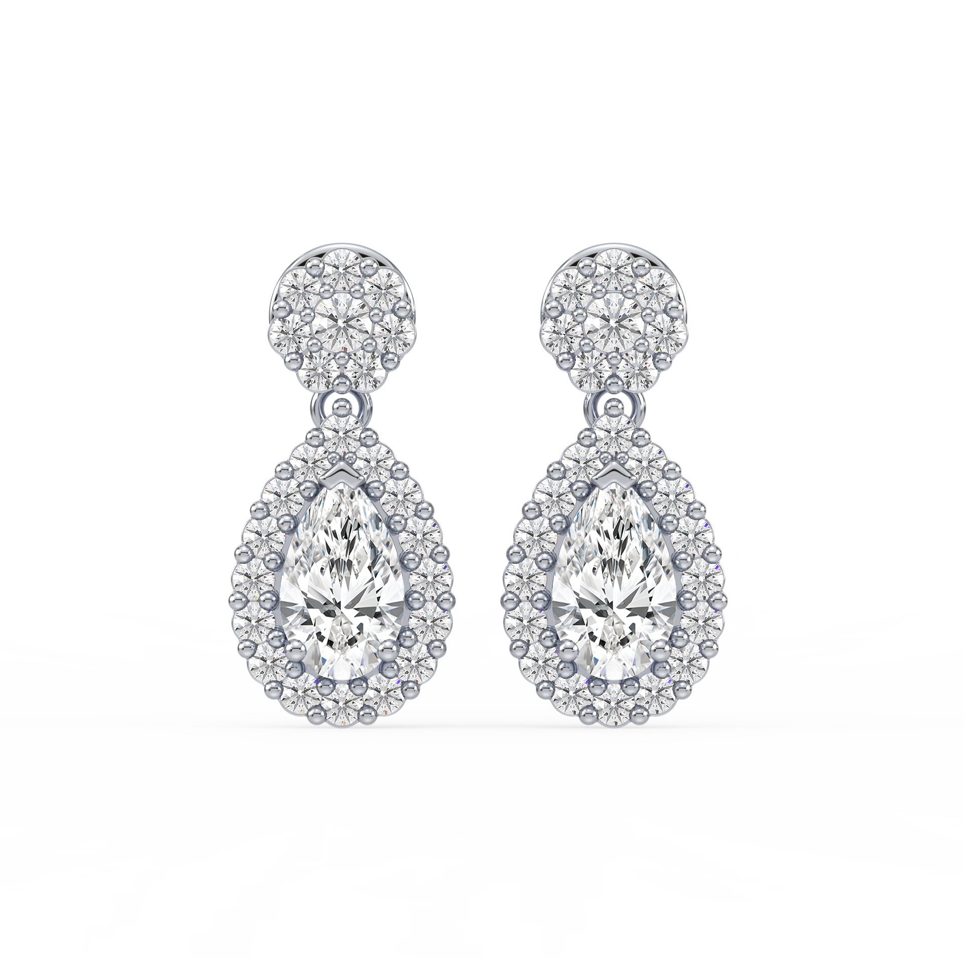 Teardrop Sparkle Earrings (with Screw)