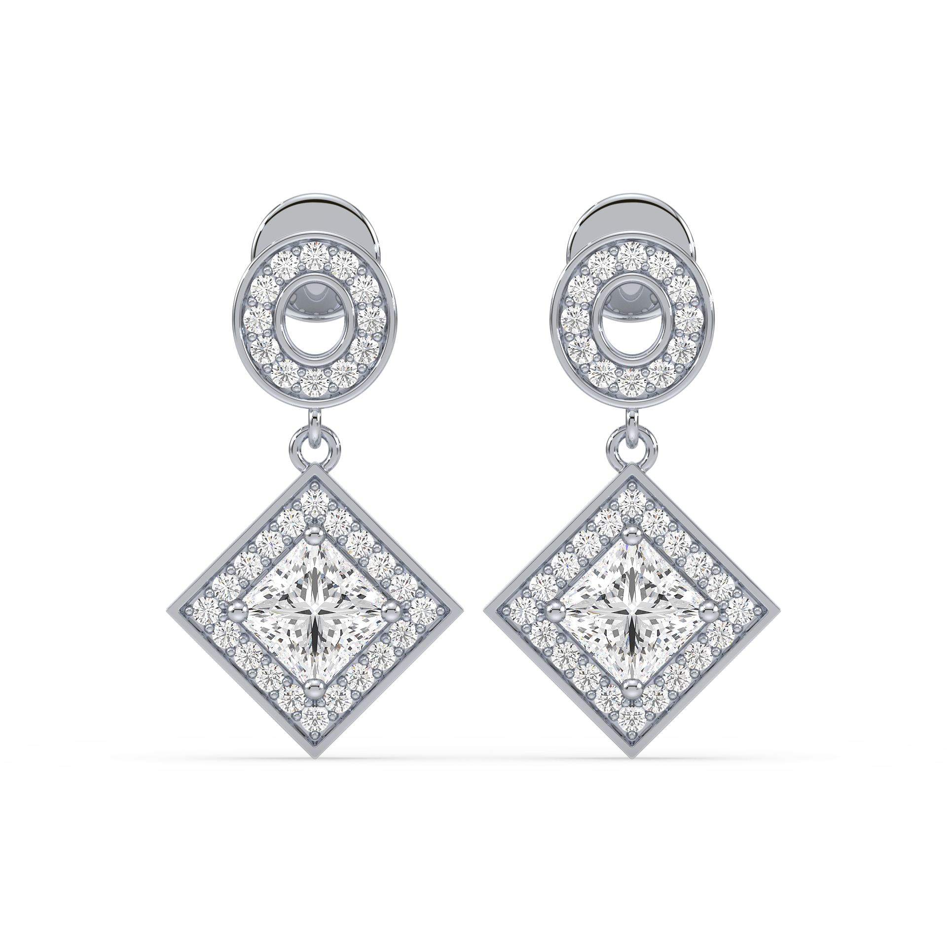 Diamond Drop Danglers (with Screw)