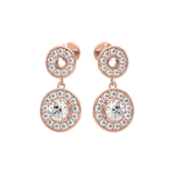 Radiant Circle Drop Earrings (with Screw)