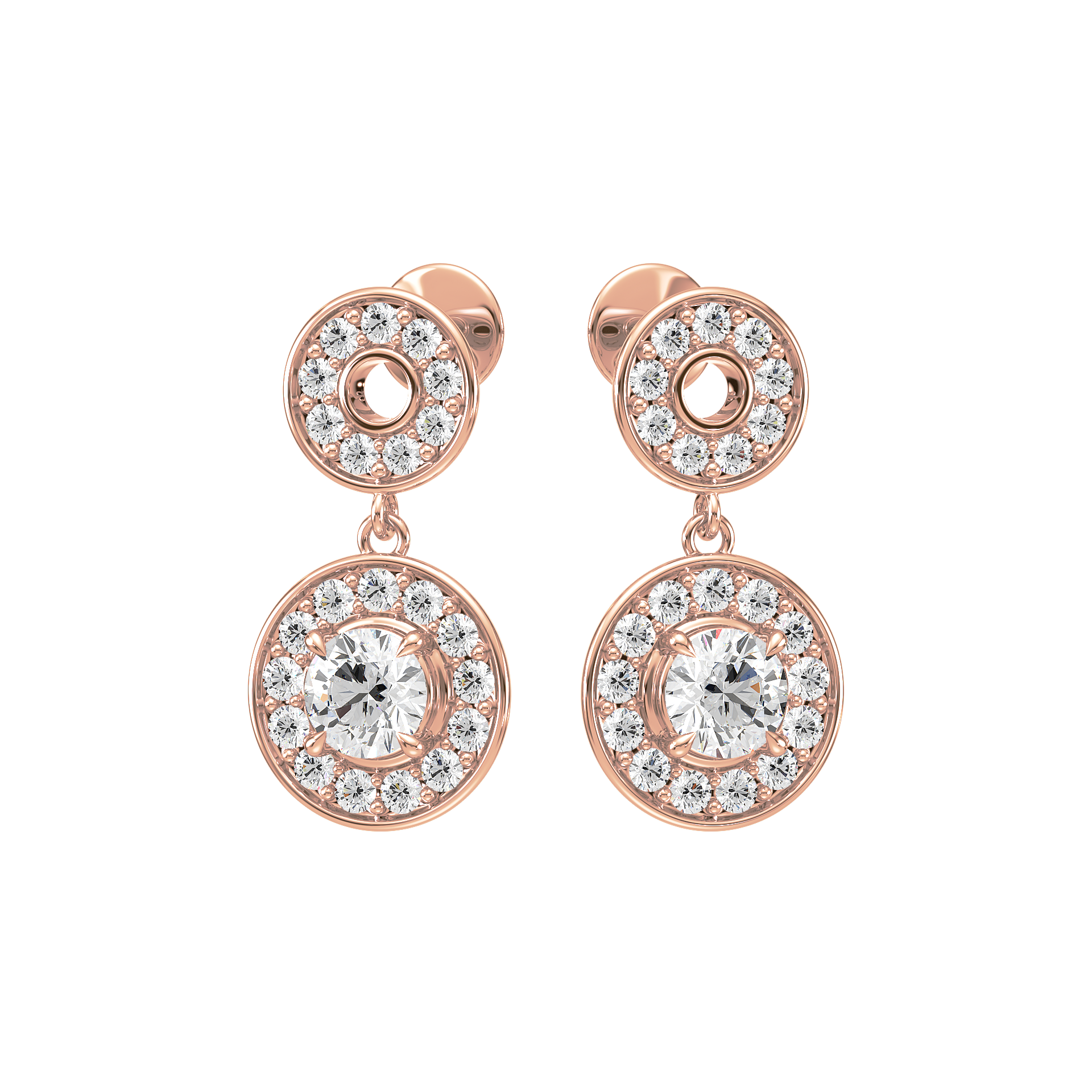 Radiant Circle Drop Earrings (with Screw)