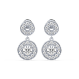 Radiant Circle Drop Earrings (with Screw)