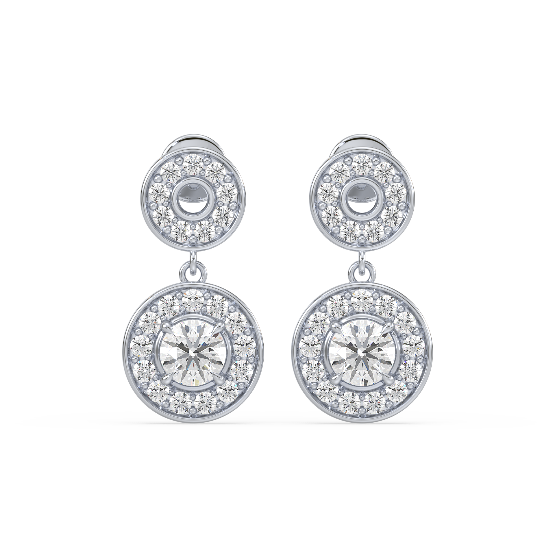 Radiant Circle Drop Earrings (with Screw)