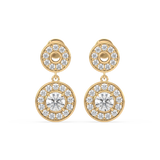 Radiant Circle Drop Earrings (with Screw)