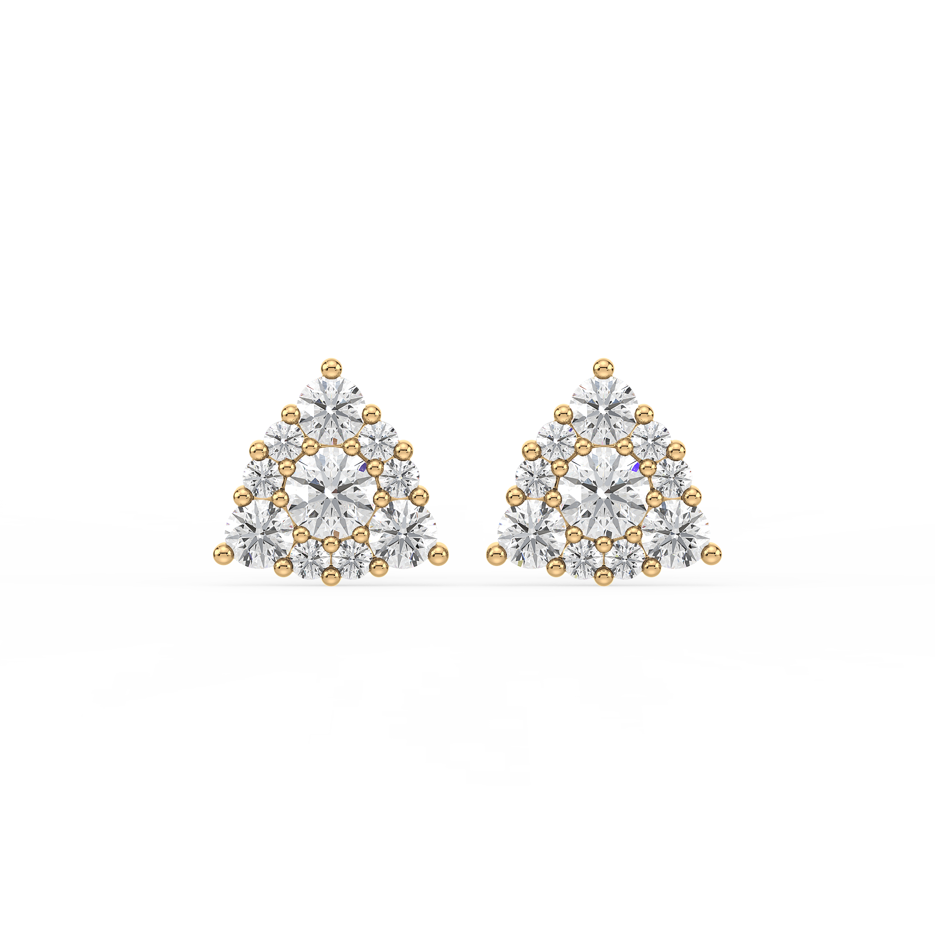 Crystal Pyramid Studs (with Screw)