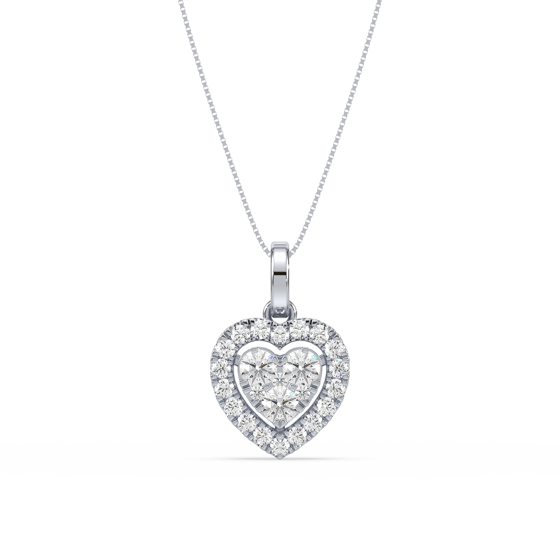 Radiant Heart Pendant Necklace