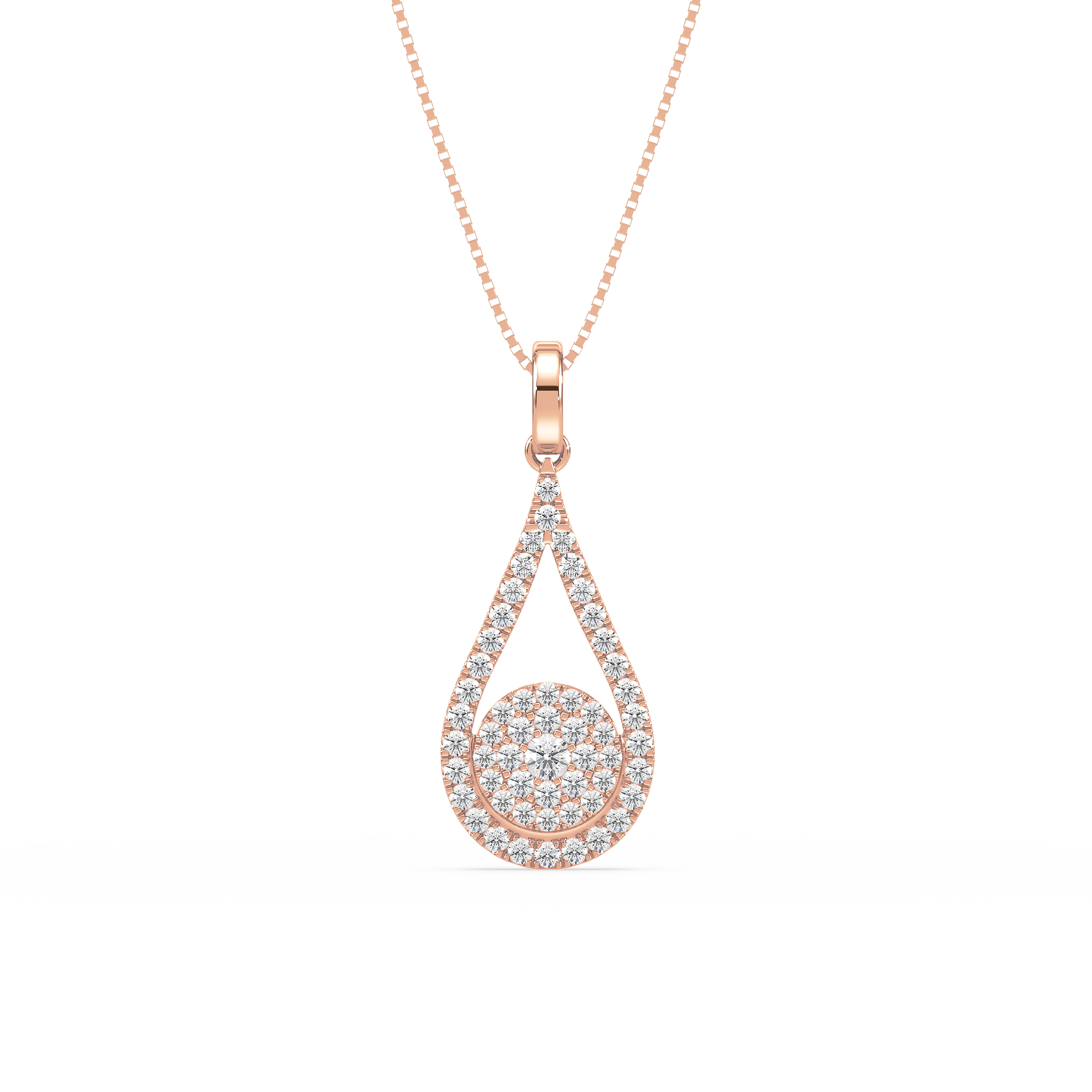 Sparkling Teardrop Pendant Necklace