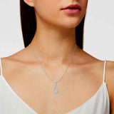 Sparkling Teardrop Pendant Necklace