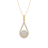 Sparkling Teardrop Pendant Necklace