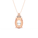 Classic Oval Solitaire Pendant Necklace