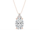 Classic Oval Solitaire Pendant Necklace